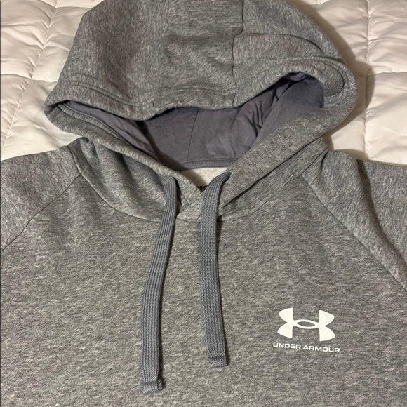 Under Armour Fleece Cotton-Blend ColdGear Short Sleeve Hoodie Sweatshirt - Picture 2 of 9
